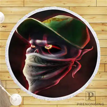 

Custom DIY Customized Microfiber Fabric Saint-of-the-Sinners@ Round Beach Blanket Towel Printed on Demand 150cm #19-01-28-1-50