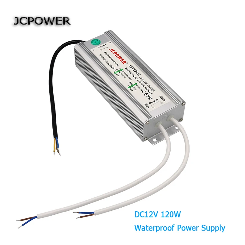 

AC100V 110V 220V 240V to dc 12V 120W Led driver waterproof IP67 Power Supply lighting Transformer for led strip Lights