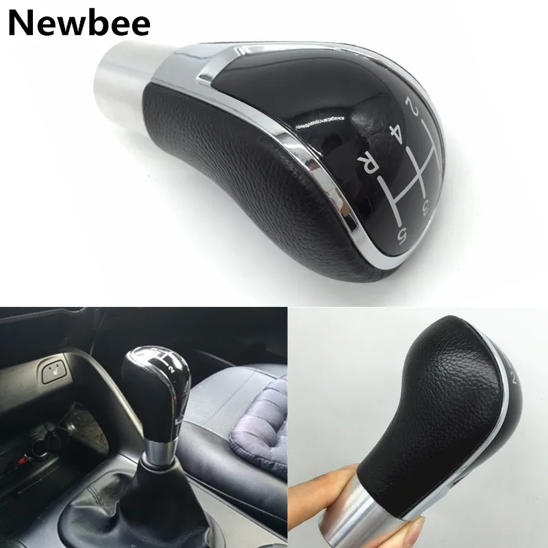 

For Mitsubishi ASX 2010-2015 / Hyundai Elantra IX35 Leather Manual Gear Shift Knob Lever Stick Pen Handle Head Handball