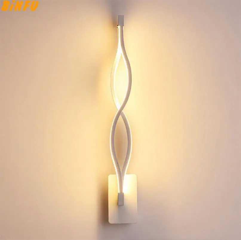

16W LED Wall Lamp lampada Bedroom Beside Wall Light Home Indoor Decoration Lighting Corridor Aluminum Wall Sconce AC90-260V