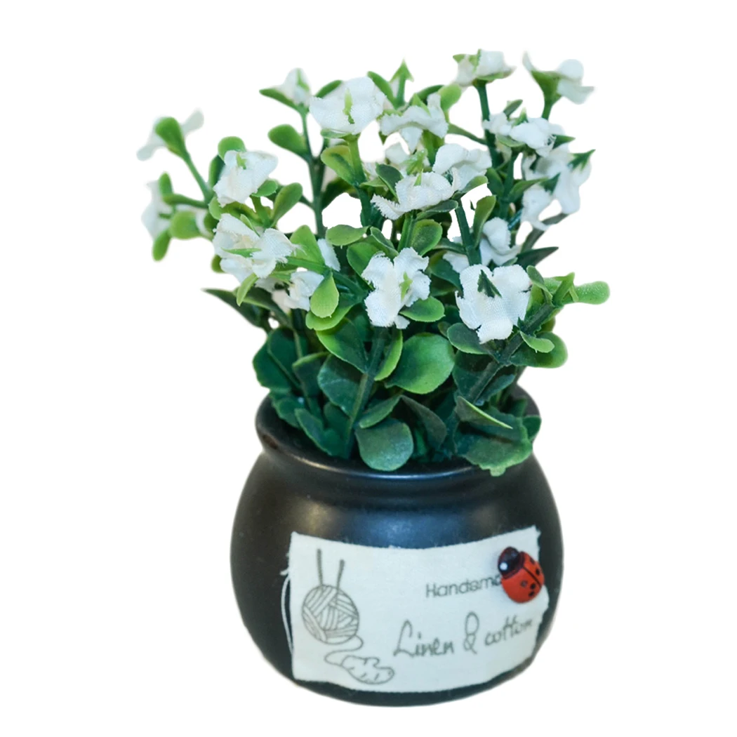 New Artificial Flower Mini Plastic Fake Flowers Lifelike Plants