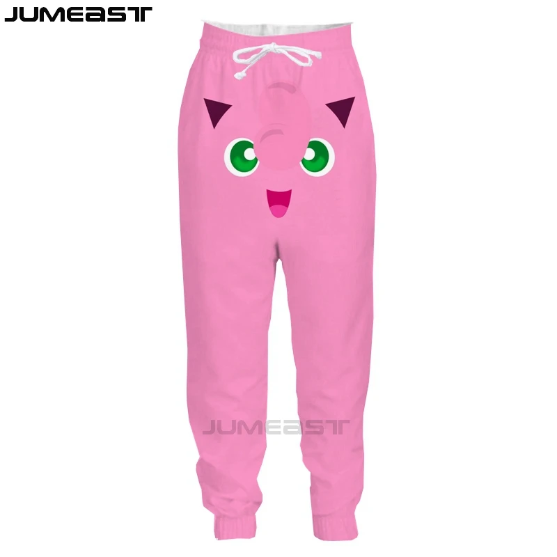 Jumeast Бренд Новое поступление для мужчин/для женщин 3D печатных Jigglypuff повседневное длинные брюки для девочек спортивные пуловеры Покемон пот