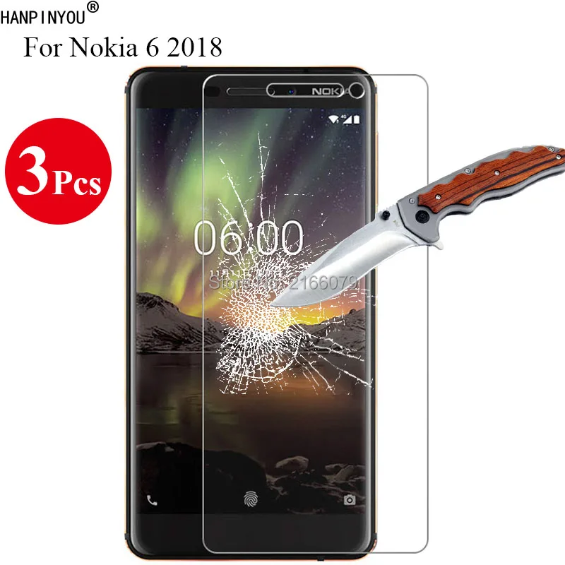 Новое закаленное стекло 3 шт./лот 9H 2.5D Защита экрана для Nokia 6 (2018) 5 дюйма защитная
