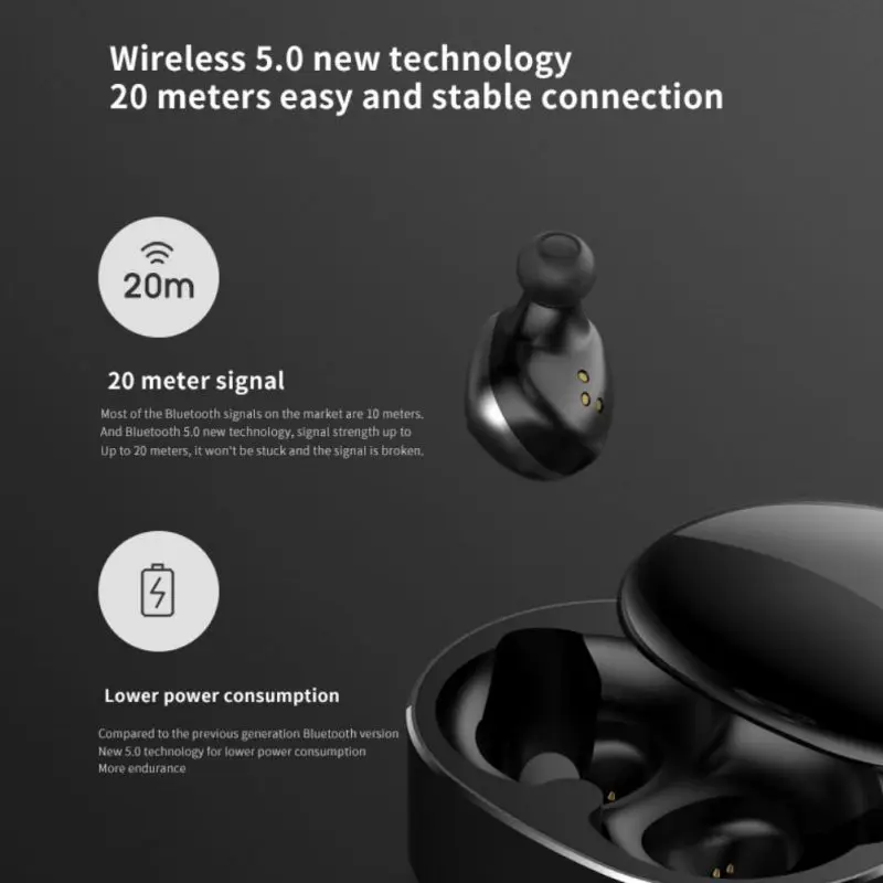 Bluetooth 5,0 беспроводные наушники TWS наушники с шумоподавлением наушники с микрофоном для мобильного телефона спортивный динамик Micro