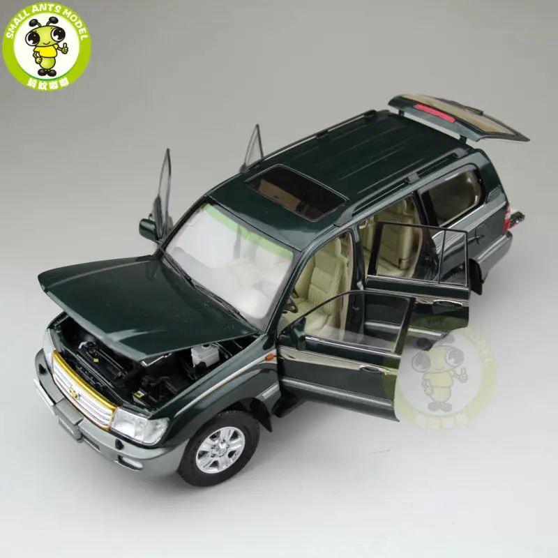 1/18 Land Cruiser LC100 литая под давлением модель автомобиля SUV Игрушки для мальчиков девочек Подарки Зеленый