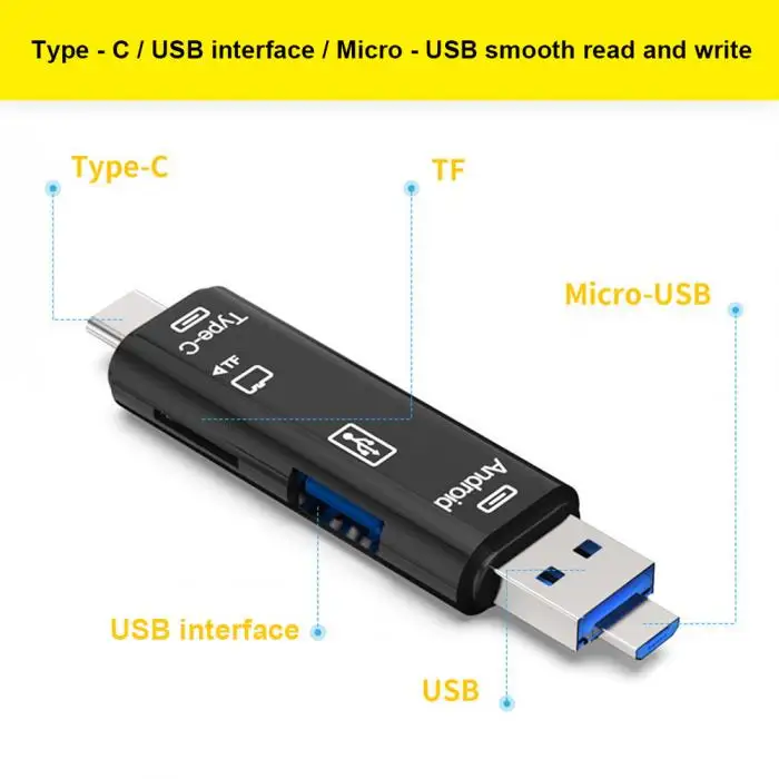 Новый горячий все в 1 USB 3,1 Кардридер высокоскоростной Micro SD U диск тип-c Micro USB памяти OTG кардридер