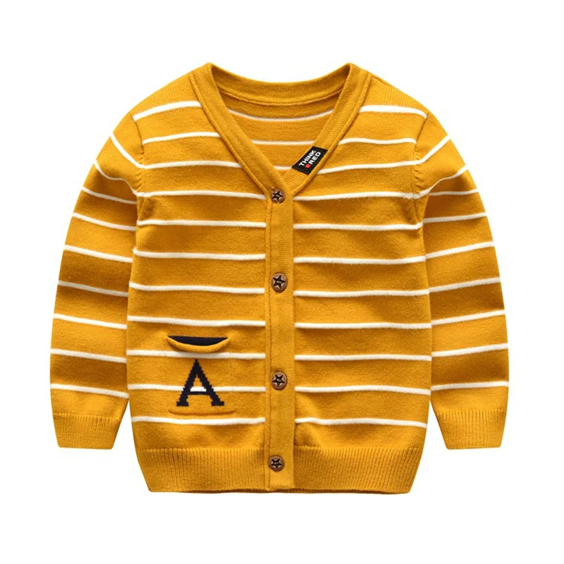 

Casual Striped Baby Boys Sweater Fashion Infant Boy's Cardigan Sweater V-Neck Long Sleeve Baby Sweater Autumn Baby Boy Clothing