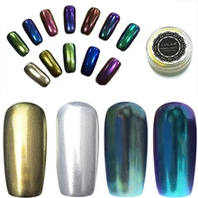 14 Color Gel Polish Nail Glitter silver mirror powder nails vtirka polish chrome nail powder Mirror Pigment Chrome AS610