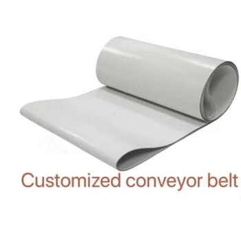

2pcs 1500x80x2mm PVC White Transmission Conveyor Belt Industrial Belt