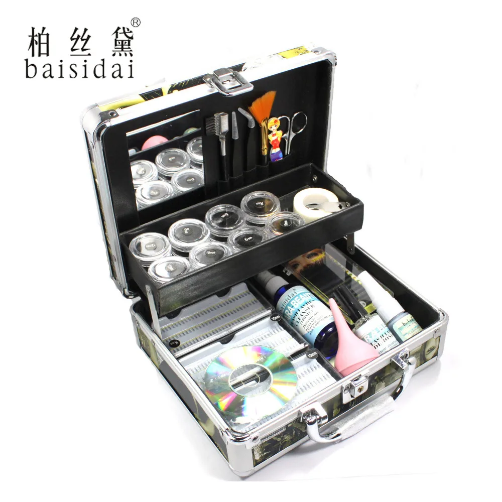 

Professional False Eye Lash Eyelash Extension Full Kit Tools Glue Set With Case