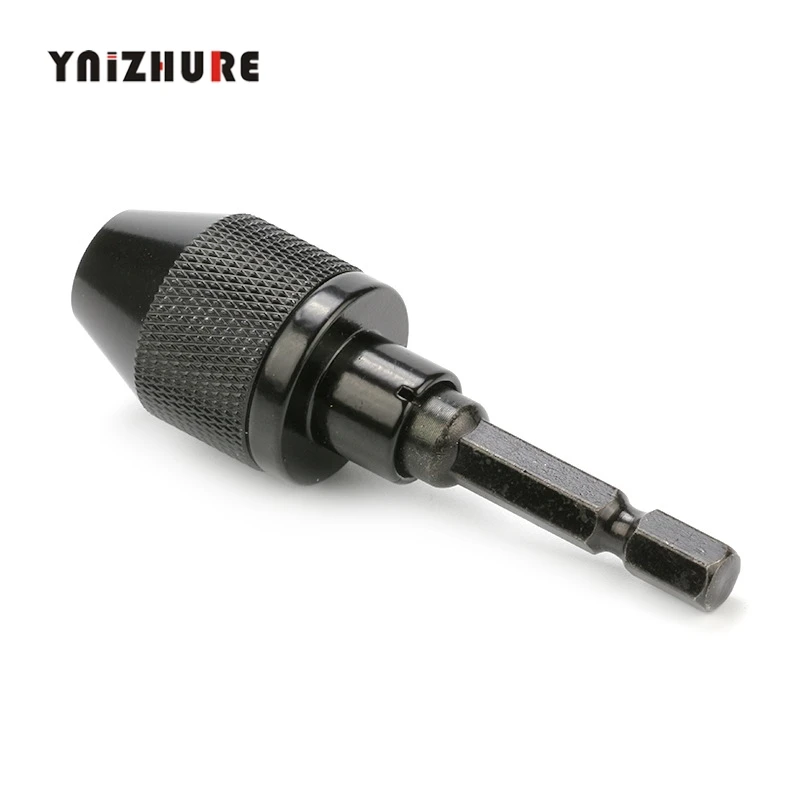 

YNIZHURE 1pc 0.3-3.6/0.3-6.5/0.6-8mm Keyless Drill Chuck 1/4 Inch Hex Shank Quick Change Adapter Converter