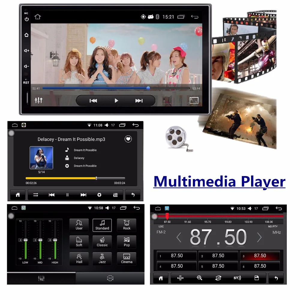 Perfect Panlelo 2 Din Android 6.0 Car Stereo 7 Inch Quad Core Head Unit 1080P GPS Navigation Audio Radio Built in Wi-Fi Bluetooth RDS 2