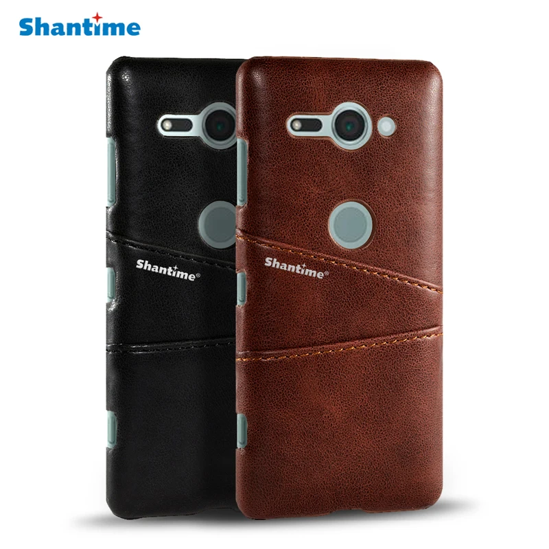 

For Sony Xperia XZ2 Compact Phone Case Xperia H8314 H8324 Business Case Leather Wallet Cover With Card Slot Holder Luxury Sense