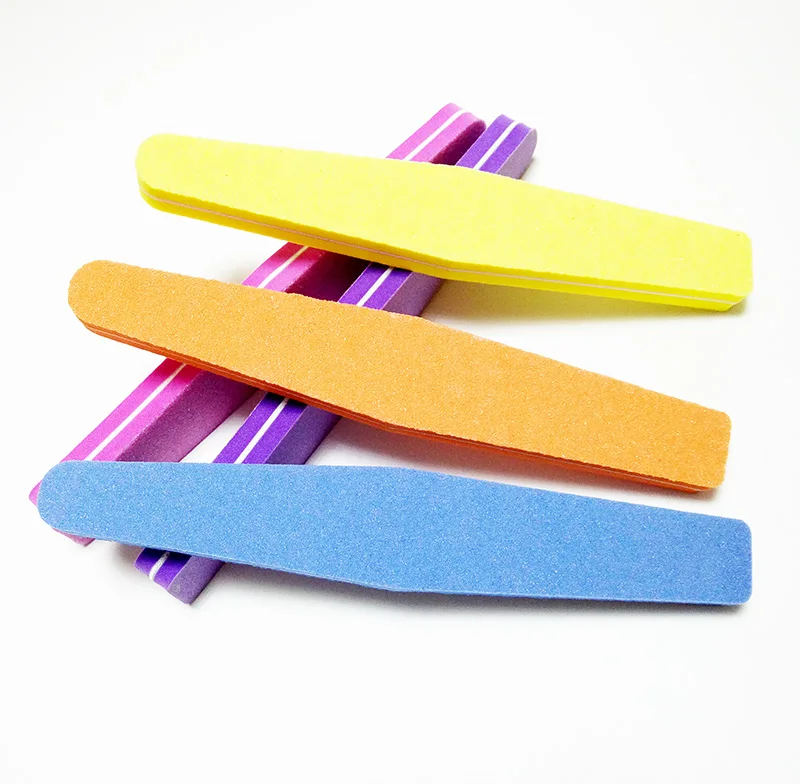 50Pcs/Lot Mix Color Nail Files Sponge Diamond Nail Buffer File Washable Lime Unghie 100/180 Nail Polish Buffer Block Suppliers
