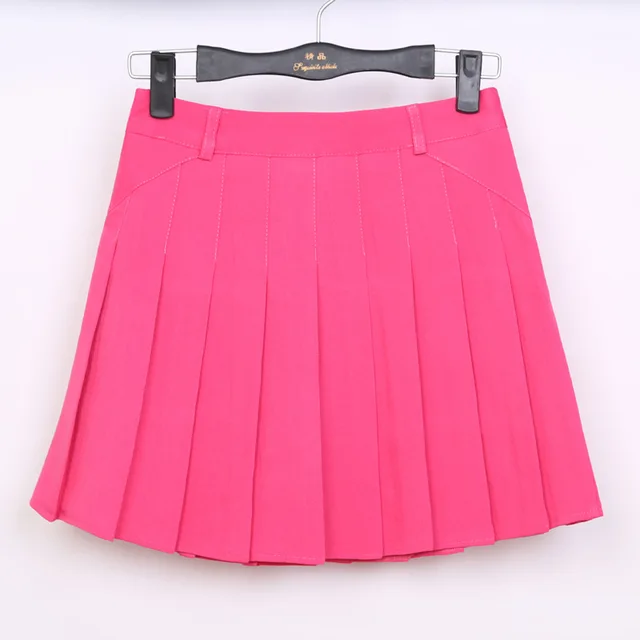 School Uniform Skirts High Waist Girls A line Miniskirt Pleated Skirt ...