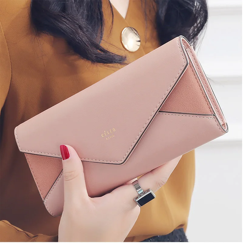 New Style Envelope Designer Clutch Wallets For Women Hasp Pocket To Coin Card Holder Female Purses Long Wallet Ladies New Style Envelope Designer Clutch Wallets For Women Hasp Pocket To Coin Card Holder Female Purses Long Wallet Ladies
