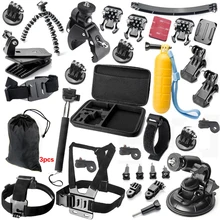 Gopro accessories set go pro kit mount SJCAM go pro Xiaomi Yi for Sony Act Cam HDR AS200V AS100V AZ1 mini FDR-X1000V/W 4 k