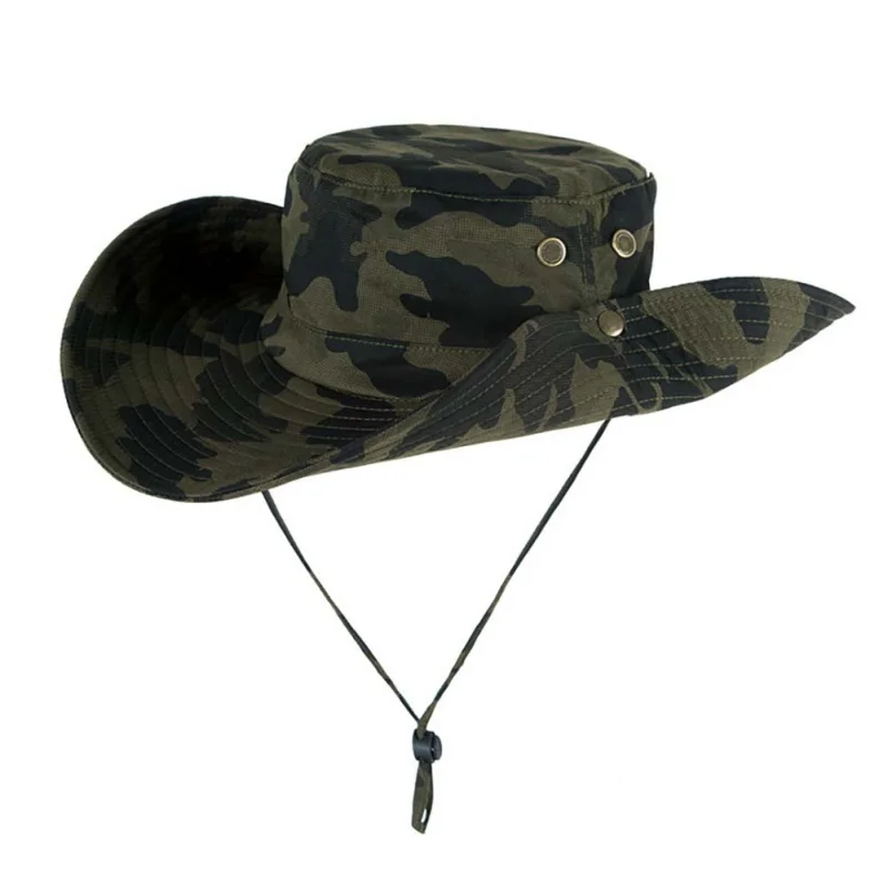 Высокое качество, уличная Солнцезащитная камуфляжная Рыбацкая шляпа, удобная дышащая крутая шапка для рыбалки, отличный подарок