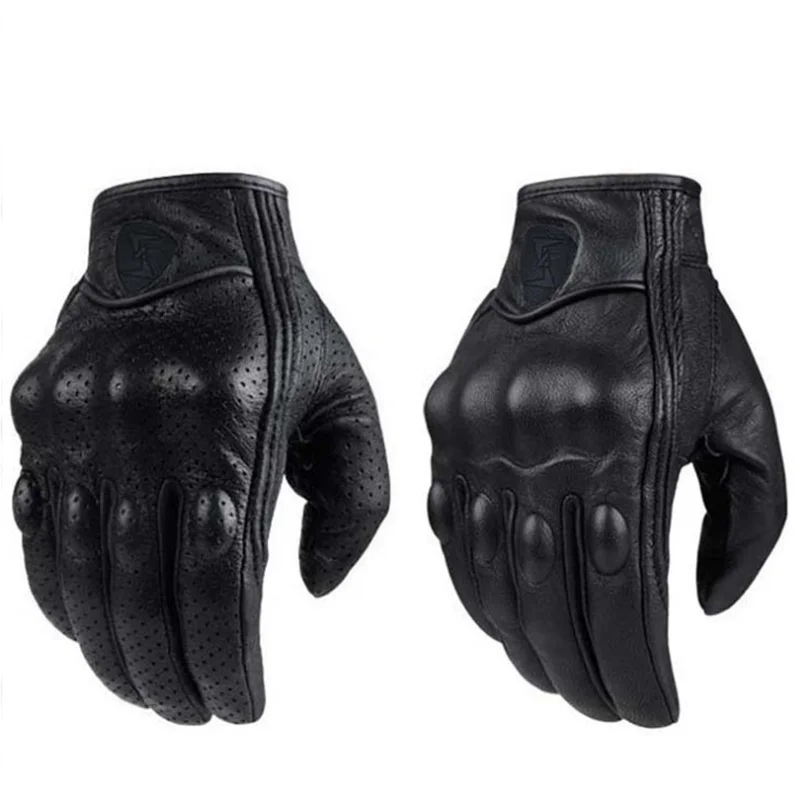 

Retro Pursuit Perforated Real Leather Motorcycle Gloves Moto Waterproof Gloves Motorcycle Protective Gears Motocross Gloves