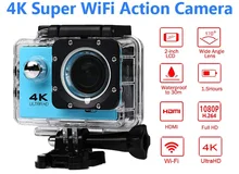 Ultra HD 4 К Действий Камеры 30 м водонепроницаемый 2.0 “Экран 1080 P Спорта Wi-Fi Камера экстремальные HD Видеокамеры