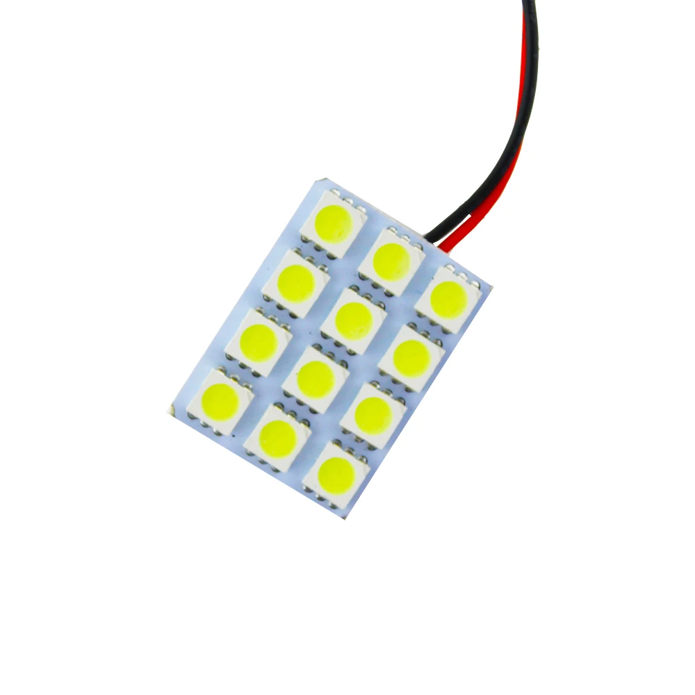 4 шт. T10 12 SMD5050 светодиодный Панель автомобиля электролампочка для внутренних