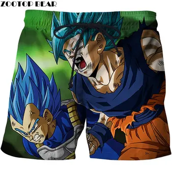 

Running Angry Dragon Ball Men Anime 3D Printed Beach Shorts Casual Watersport Male Quick Dry Breathable Board Shorts ZOOTOP BEAR