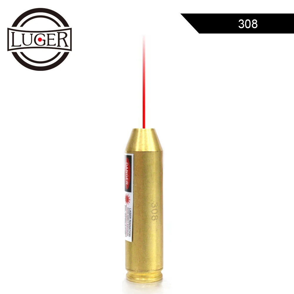 

LUGER Hunting Red Laser Boresighter CAL.308 Cartridge Tactical Bore Sighter Shooting Accessory Tactical Pointer For Rifle