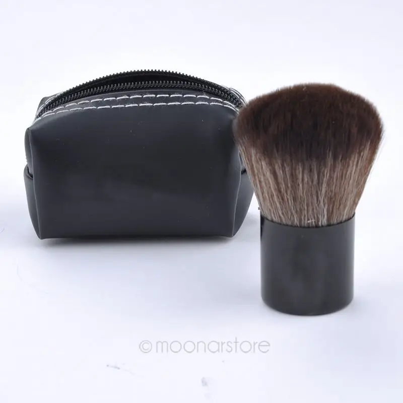 

Professional Synthetic Hair Mushroom Blush Loose Power Make Up Brush with Case