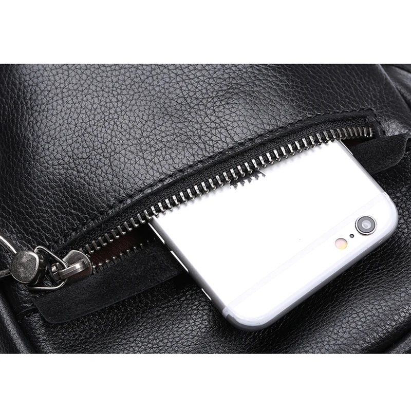 AETOO Leather Chest Bag Male Korean version Tide single shoulder bag leisure oblique cross small Baotou layer cowhide men's bag