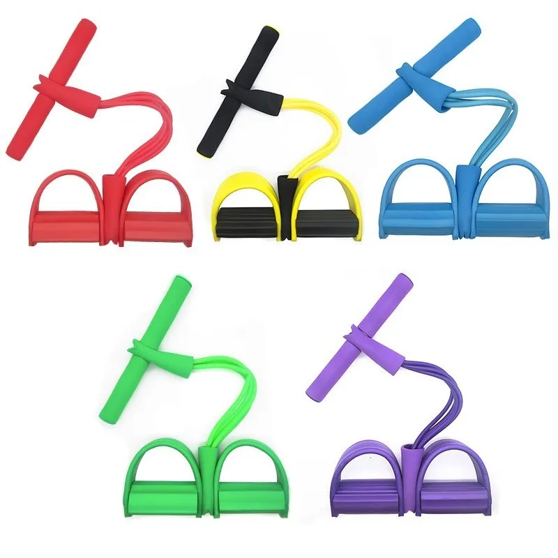 Fitness Gum 4 Tube Resistance Bands Sit-up Pull Rope Expander Elastic Band Latex Pedal Exerciser Yoga Equipment Pilates Workout | Спорт и