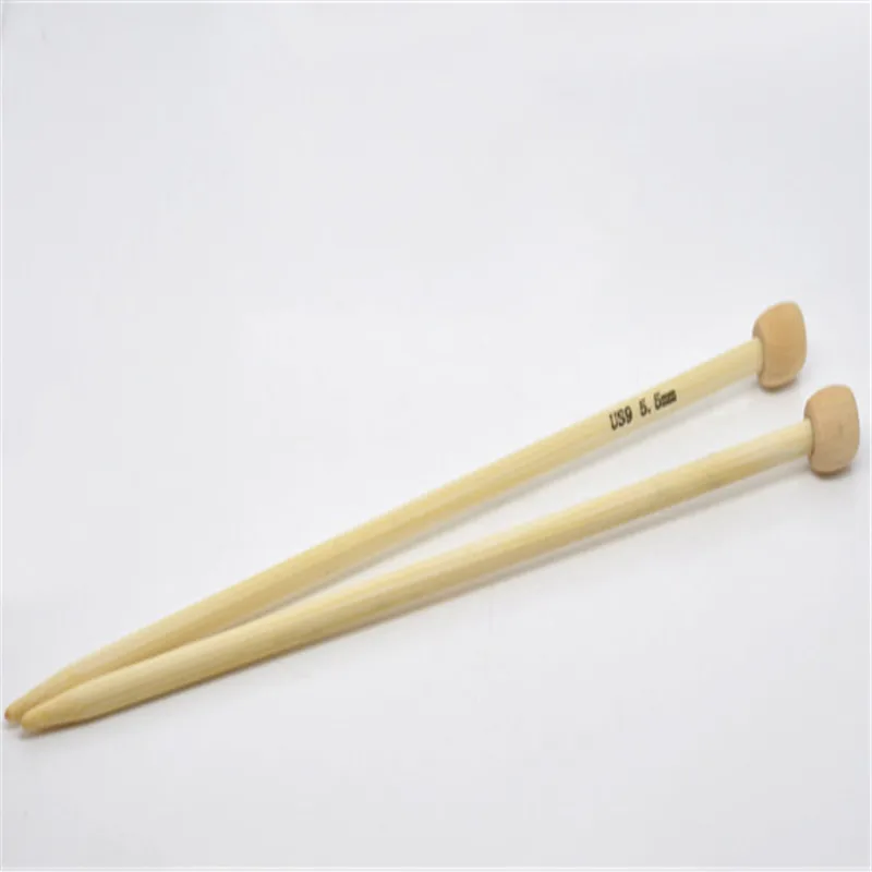 

DoreenBeads Hand Sewing Crochet Hook 23cm Bamboo SP Knitting Needle Weave Craft Yarn Sewing Tools ( US Size 9/5.5mm )1Pair
