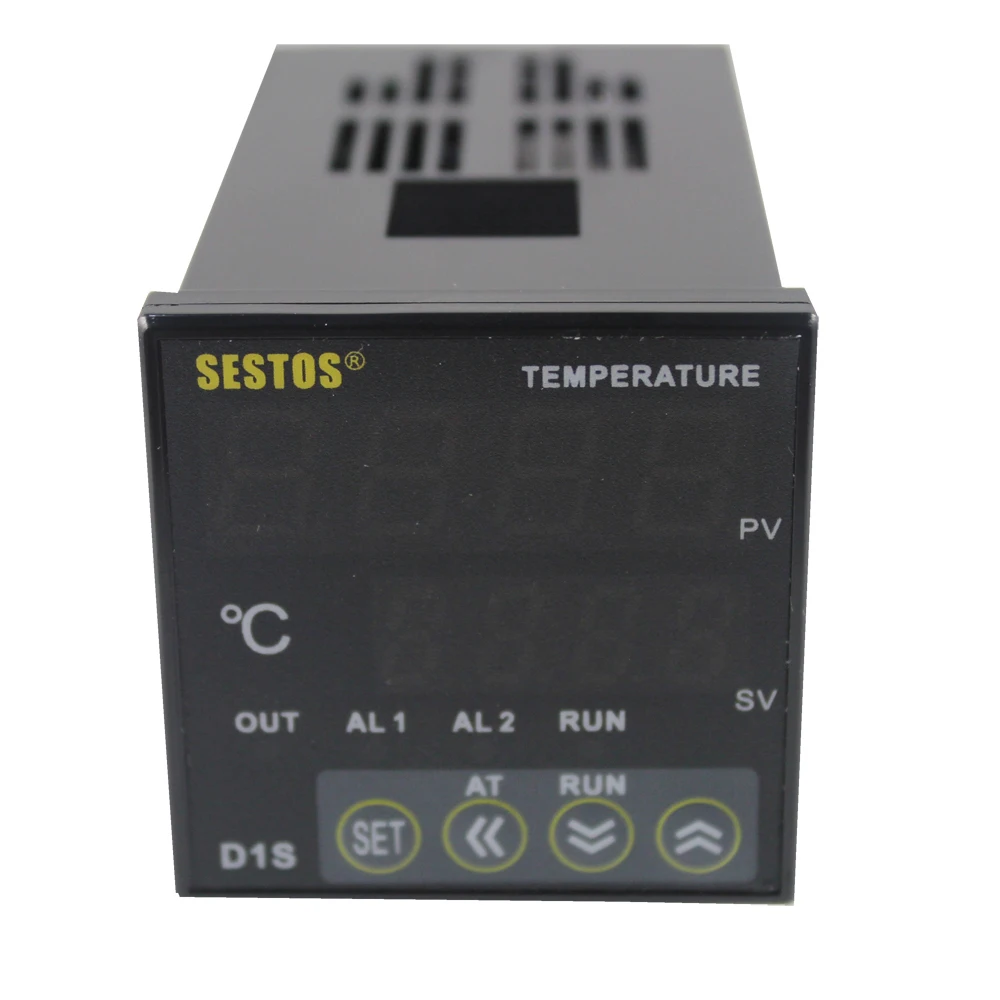 

Sestos Dual Digital PID Temperature Controller 2 Omron Relay Output Black D1S-VR-220 + PT100 + 60A SSR