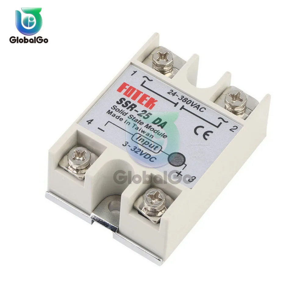 

Solid State Relay SSR-25DA SSR-40DA SSR-60DA SSR-100DA 25A 40A 60A 100A DC Single Phase Relay Control Switch