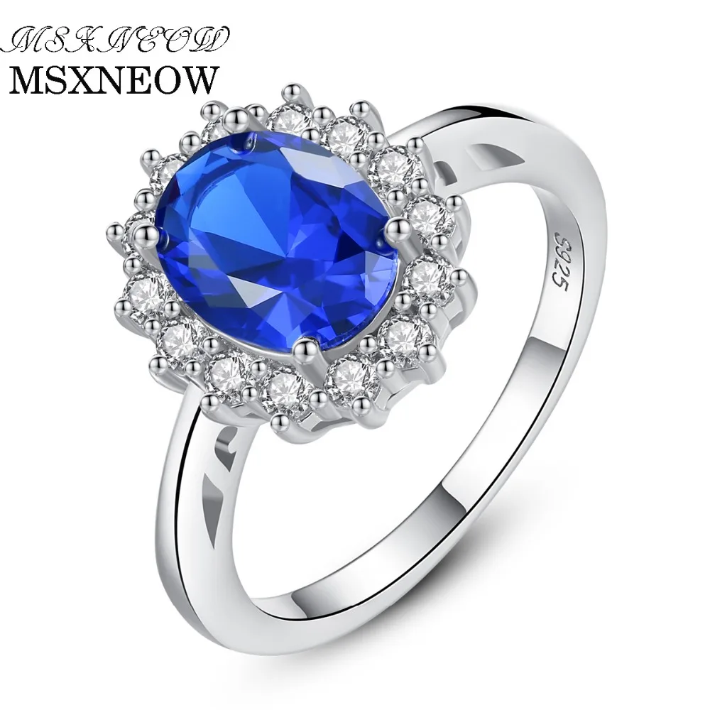 MSXNEOW Adjustable wedding Ring Oval 100% Natural Gemstone Topaz 925 Sterling Silver Jewelry Fine For Women SR0078 | Украшения и