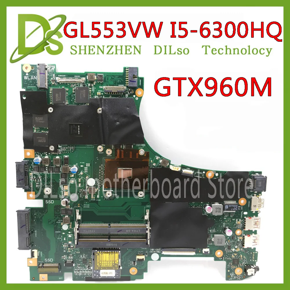 Kefu GL553VW для ASUS FX53V FX53VW ZX53V ZX53VW Материнская плата ноутбука GL552VW материнская плата I5-6300HQ GTX960 Тесты оригинальная материнская плата