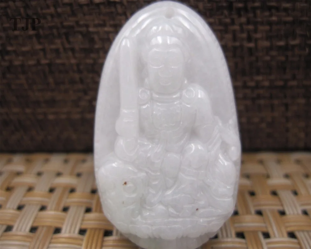 

Natural grade A jadeite myanmar Eight Chinese Protector Buddha manjuist pendants jade with certificate together