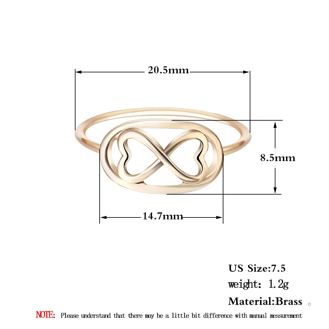 Женское кольцо с сердечком Cxwind романтичное сердечками и волнистым крестом для