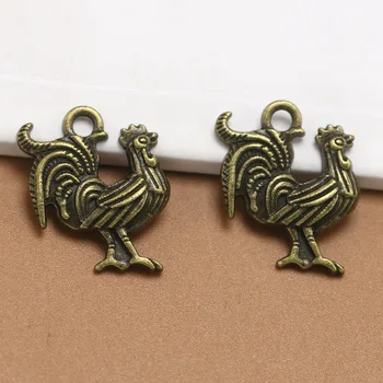 

100pcs Exquisite chick charm pendants 20*17MM Antique silver Children's gift craft Jewelry earring bracelet necklace Component