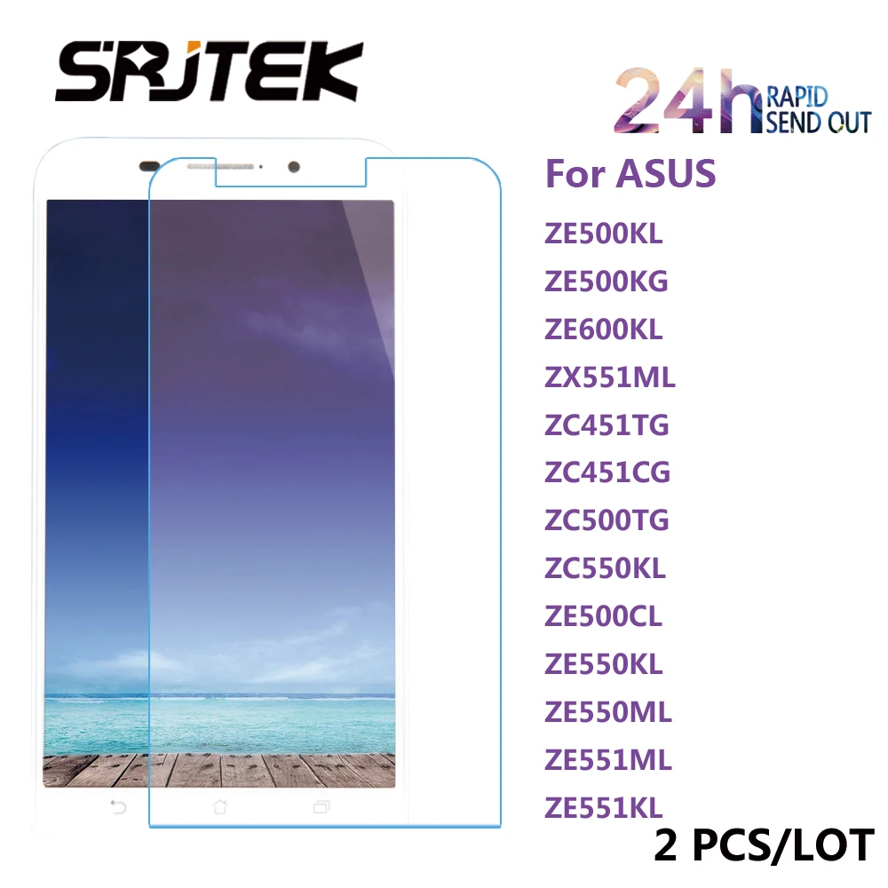 

2PCS/LOT Tempered Glass ScreenProtector For ASUS ZC451CG ZC451TG ZC500TG ZC550KL ZE600KL ZE500KL ZE550KL ZE550ML ZE551ML ZE551KL