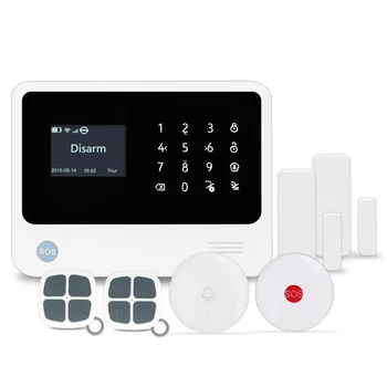 

433MHz Wireless/wired security alarm system WIFI/SMS/GPRS GSM smart home security IP camera alarm system with ifttt function