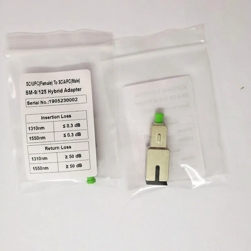 Fiber Optic SC APC Male to SC UPC Female Adapter (1)