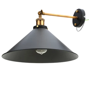 

AC85-265V 36cm Vintage Retro Wall Lamps E27 Metal Adjustable Head Wall lighting Sconces Lamp for Bedroom Stairs Mirror