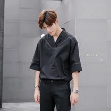 Мужская одежда мужской ночная рубашка летние свободные футболка с короткими рукавами по индивидуальному заказу