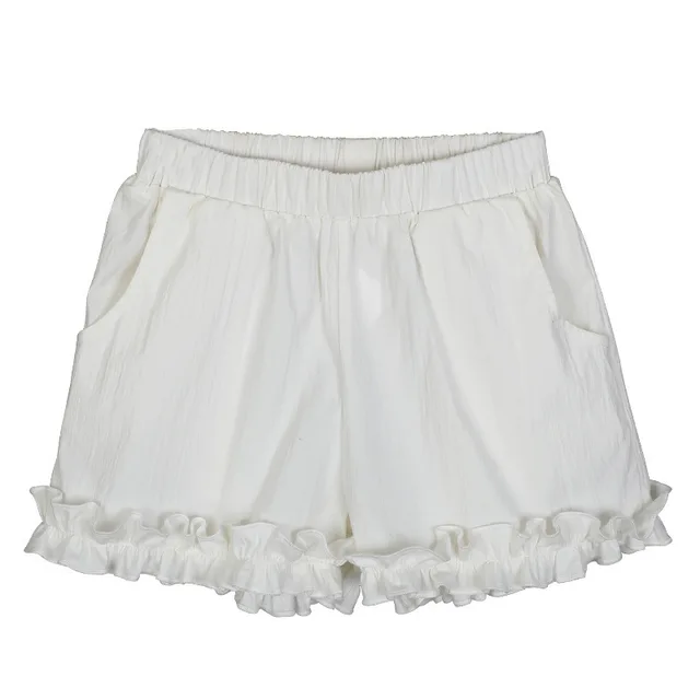 Buy cotton ruffles patchwork little girls shorts