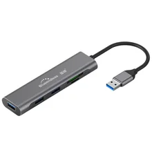 Blueendless Usb a концентратор 5 в 1 Алюминий 5 Гбит/с Usb адаптер с Sd/Tf кардридер 3 Usb 3,0 порта для Macbook Pro 13/15, Chromeb