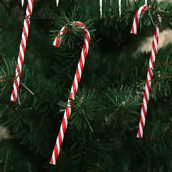 

3x Plastic Candy Cane Christmas Tree Hanging Decor Red White Ornament 50cm