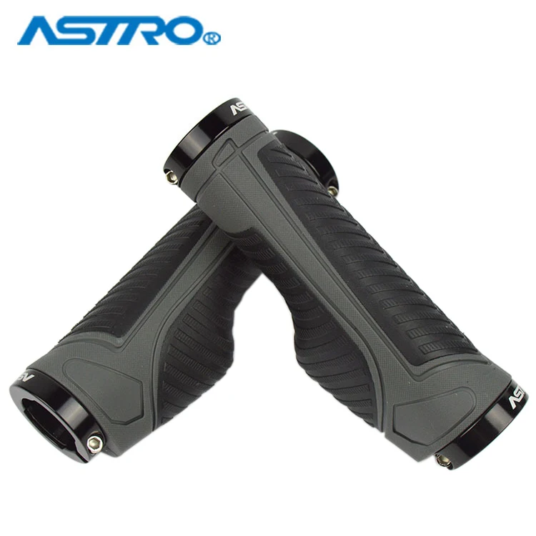 

ASTRO MTB Bike Handlebar Grips Lock Alloy Rubber Antiskid Ergonomics Design Bicycle Hand Bar Grip 22.2mm 130mm Bicycle Parts