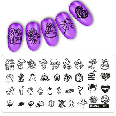Новое поступление 30 дизайнов для дизайна ногтей штамповочная пластина высокого качества шаблон для маникюра - Цвет: zjoy15
