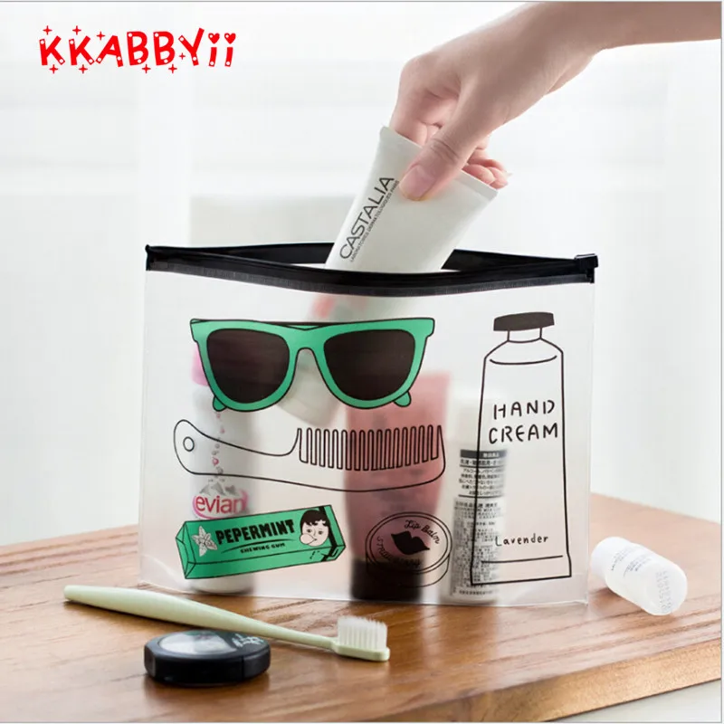 

Women Fashion Cosmetic Bags PVC Toiletry Bags Travel Organizer Necessary Beauty Case Makeup Bag Bath Wash Make Up Box