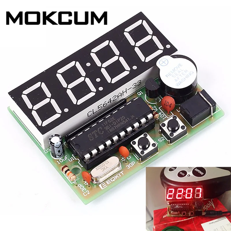 

YSZ-4 Accurate C51 Electronic Clock 4 Bits Clock Kit DIY Electronic DIY Kit LED Display Electronic Modules DIY Clock